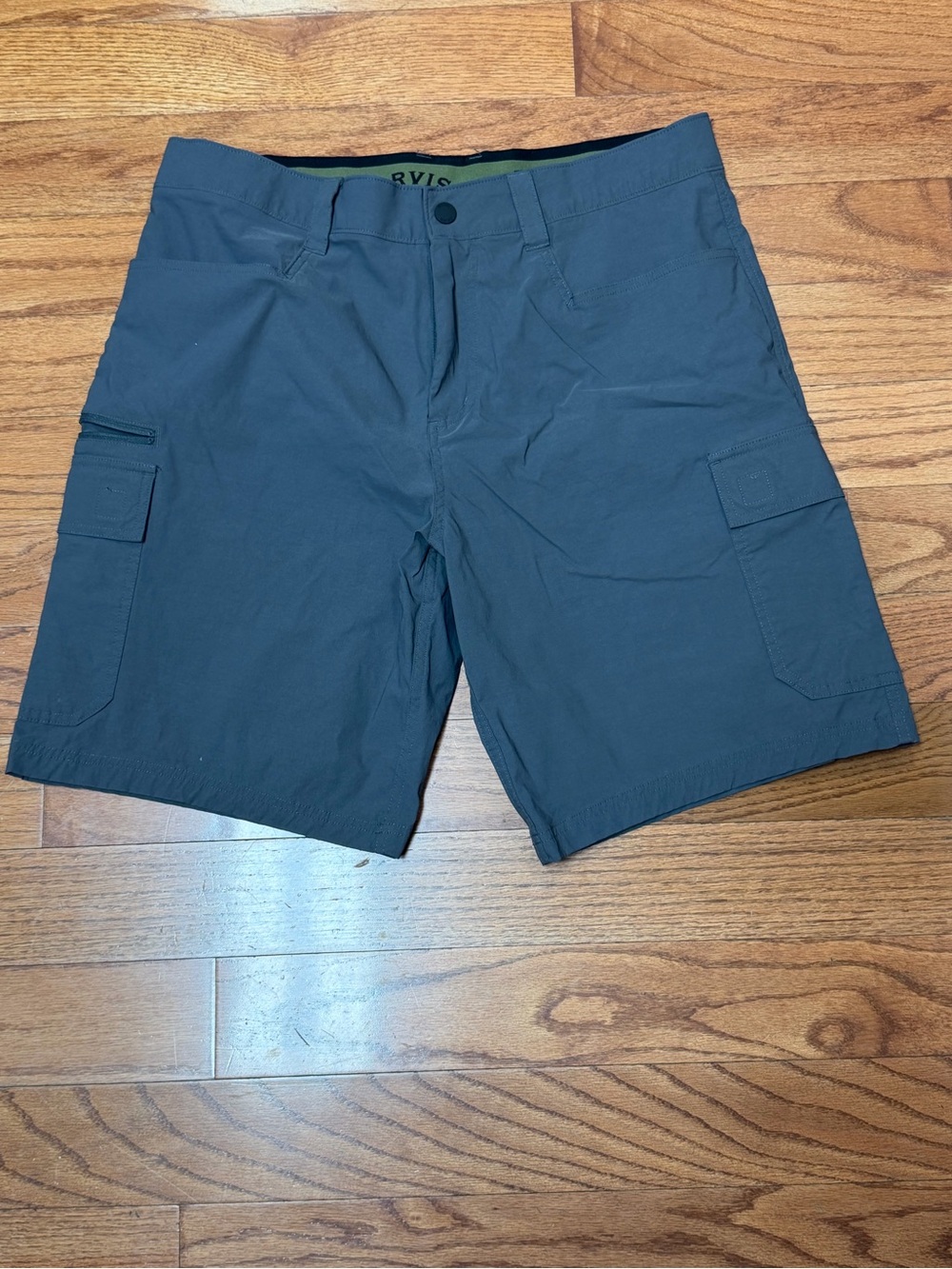 Orvis Men's Jackson Quick-Dry Tech Shorts Charcoal Gray Stretch Cargo Size 34